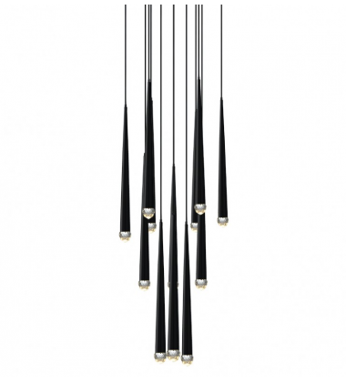  4.5 Watt LED Matte Black Metal Pendant (C62712MB) - Matteo
