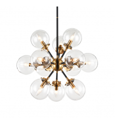  40 Watt Candelabra E12  Aged Gold Brass Metal Chandelier (C62812AGCL) - Matteo