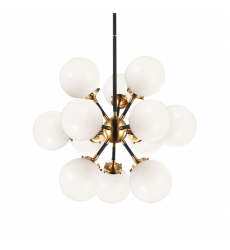  40 Watt Candelabra E12  Aged Gold Brass Metal Chandelier (C62812AGOP) - Matteo