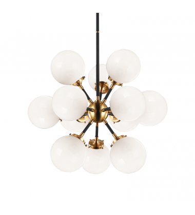  40 Watt Candelabra E12  Aged Gold Brass Metal Chandelier (C62812AGOP) - Matteo