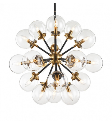  40 Watt Candelabra E12  Aged Gold Brass Metal Chandelier (C62818AGCL) - Matteo