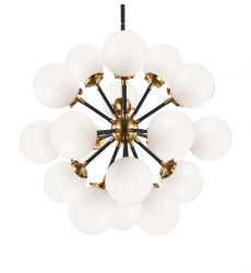  40 Watt Candelabra E12  Aged Gold Brass Metal Chandelier (C62818AGOP) - Matteo