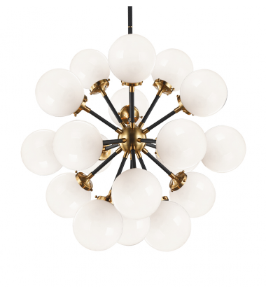  40 Watt Candelabra E12  Aged Gold Brass Metal Chandelier (C62818AGOP) - Matteo