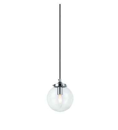  40 Watt Candelabra E12  Chrome Metal Pendant (C63001CHCL) - Matteo
