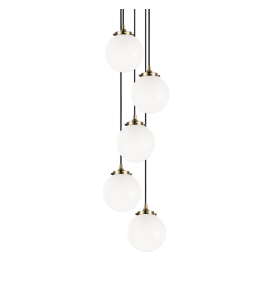  40 Watt Candelabra E12  Aged Gold Brass Metal Pendant (C63005AGOP) - Matteo