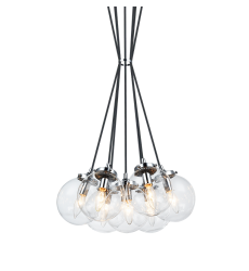  40 Watt Candelabra E12  Chrome Metal Pendant (C63007CHCL) - Matteo