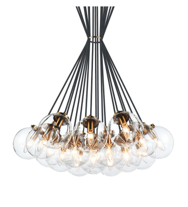  40 Watt Candelabra E12  Aged Gold Brass Metal Chandelier (C63019AGCL) - Matteo