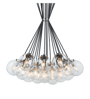  40 Watt Candelabra E12  Chrome Metal Chandelier (C63019CHCL) - Matteo