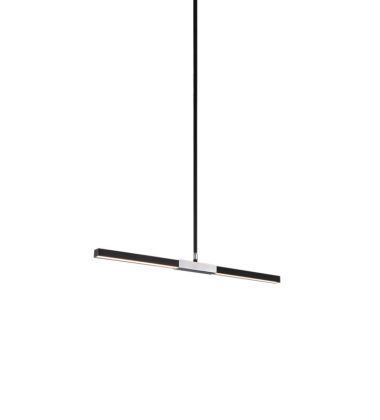 14 Watt LED Matte Black & Chrome Metal Pendant (C64728MBCH) - Matteo 14 Watt LED Matte Black & Chrome Metal Pendant (C64728MBCH) - Matteo