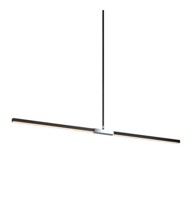  28 Watt LED Matte Black & Chrome Metal Pendant (C64749MBCH) - Matteo