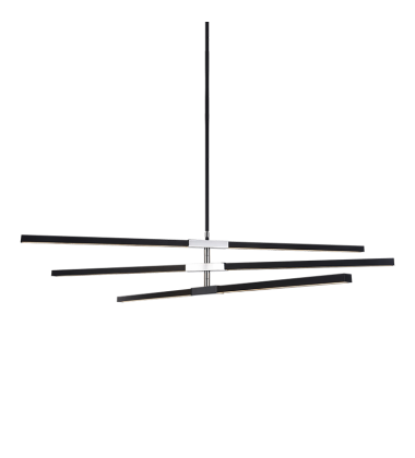 28 Watt LED Matte Black & Chrome Metal Pendant (C64769MBCH) - Matteo 28 Watt LED Matte Black & Chrome Metal Pendant (C64769MBCH) - Matteo