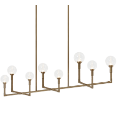  8 x 40W Candelabra Base-E12 120V Aged Gold Brass Metal Chandelier (C64808AGCL) - Matteo