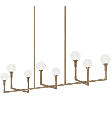  8 x 40W Candelabra Base-E12 120V Aged Gold Brass Metal Chandelier (C64808AGCL) - Matteo