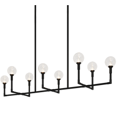  8 x 40W Candelabra Base-E12 120V Black Metal Chandelier (C64808BKCL) - Matteo