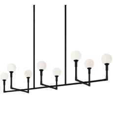  8 x 40W Candelabra Base-E12 120V Black Metal Chandelier (C64808BKOP) - Matteo