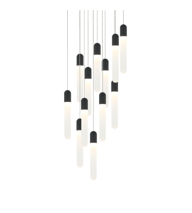   Matte Black Metal Pendant (C65812MB) - Matteo