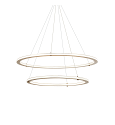  1 x 30W + 1 x 40W LED Brushed Gold Metal Pendants (C66156BG) - Matteo