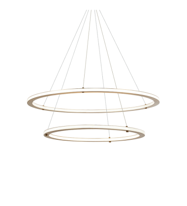  1 x 30W + 1 x 40W LED Brushed Gold Metal Pendants (C66156BG) - Matteo