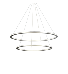  1 x 30W + 1 x 40W LED Black Metal Pendants (C66156BK) - Matteo