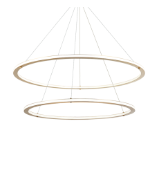  1 x 40W + 1 x 50W LED Brushed Gold Metal Pendants (C66172BG) - Matteo