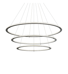  1 x 30W + 1 x 40W + 1 x 50W LED Black Metal Pendants (C66196BK) - Matteo