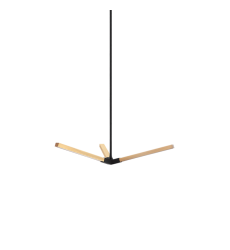  12 Watt LED Matte Black + Aged Gold Brass Metal Pendants (C66803MBAG) - Matteo