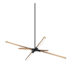  12 Watt LED Matte Black + Aged Gold Brass Metal Pendants (C66806MBAG) - Matteo