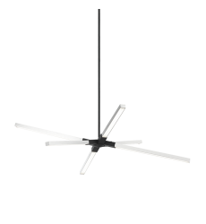  12 Watt LED Matte Black + Chrome Metal Pendants (C66806MBCH) - Matteo