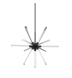  12 Watt LED Matte Black + Chrome Metal Pendants (C66812MBCH) - Matteo