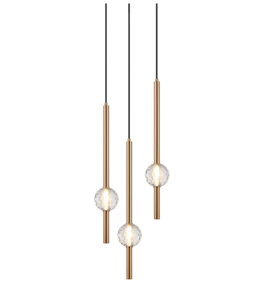  5W LED G9 Aged Gold Brass Metal Pendants (C68903AG) - Matteo