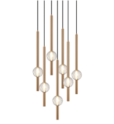  5W LED G9 Aged Gold Brass Metal Pendants (C68907AG) - Matteo
