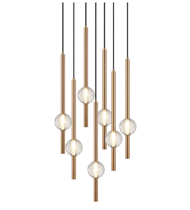  5W LED G9 Aged Gold Brass Metal Pendants (C68907AG) - Matteo