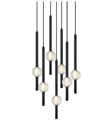 5W LED G9 Matte Black Metal Pendants (C68907MB) - Matteo 5W LED G9 Matte Black Metal Pendants (C68907MB) - Matteo