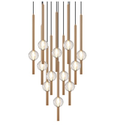  5W LED G9 Aged Gold Brass Metal Pendants (C68912AG) - Matteo
