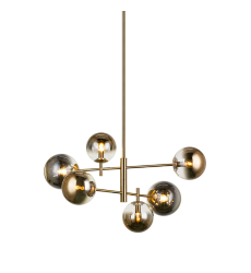  40 Watt Candelabra E12  Aged Gold Brass Metal Chandelier (C70706AGAG) - Matteo
