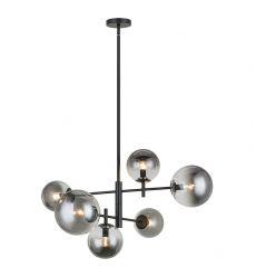  40 Watt Candelabra E12  Black Metal Chandelier (C70706BKSM) - Matteo