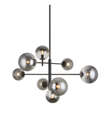  40 Watt Candelabra E12  Black Metal Chandelier (C70708BKSM) - Matteo