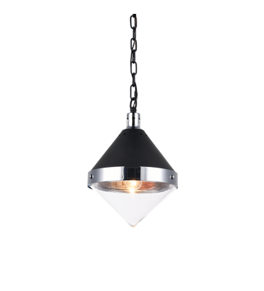 60 Watt Medium E26 Matte Black & Chrome Metal Pendant (C72201CHCL) - Matteo 60 Watt Medium E26 Matte Black & Chrome Metal Pendant (C72201CHCL) - Matteo
