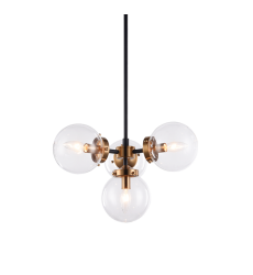  40 Watt Candelabra E12  Aged Gold Brass Metal Pendant (C72304AGCL) - Matteo