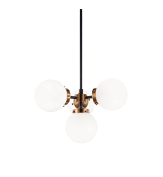  40 Watt Candelabra E12  Aged Gold Brass Metal Pendant (C72304AGOP) - Matteo