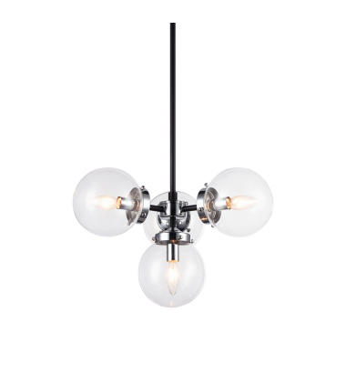  40 Watt Candelabra E12  Chrome Metal Pendant (C72304CHCL) - Matteo
