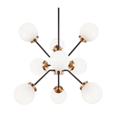  40 Watt Candelabra E12  Aged Gold Brass Metal Chandelier (C72309AGOP) - Matteo