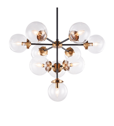  40 Watt Candelabra E12  Aged Gold Brass Metal Chandelier (C72310AGCL) - Matteo
