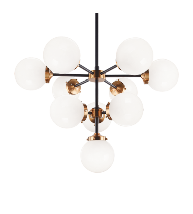  40 Watt Candelabra E12  Aged Gold Brass Metal Chandelier (C72310AGOP) - Matteo