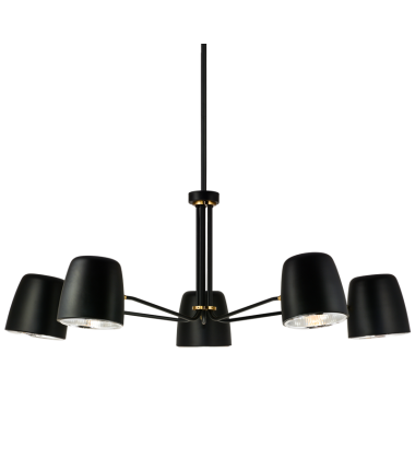  60 Watt Medium E26  Black Metal Pendant (C73705BK) - Matteo
