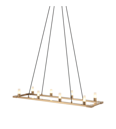  8 x 40W G9 120V Aged Gold Brass Metal Chandelier (C75208AG) - Matteo