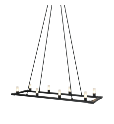  8 x 40W G9 120V Matte Black Metal Chandelier (C75208MB) - Matteo