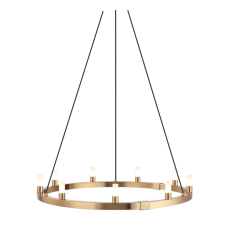  9 x 40W G9 120V Aged Gold Brass Metal Chandelier (C75209AG) - Matteo