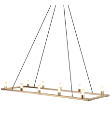  10 x 40W G9 120V Aged Gold Brass Metal Chandelier (C75210AG) - Matteo