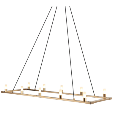  10 x 40W G9 120V Aged Gold Brass Metal Chandelier (C75210AG) - Matteo